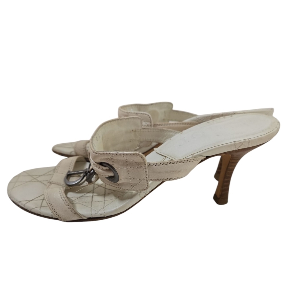 Vintage Miss Dior Peep Toes Leather Heels Size 36.5 - Picture 3 of 9
